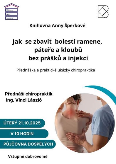 Plakát události Jak se zbavit bolestí ramene, páteře a kloubů bez prášků a injekcí