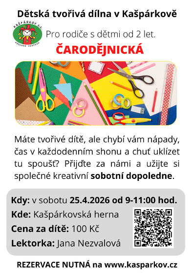 Plakát události Dětská tvořivá dílna - čarodějnická