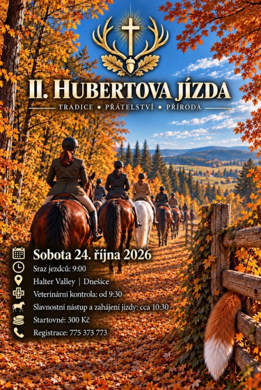 Plakát události II. Hubertova jízda