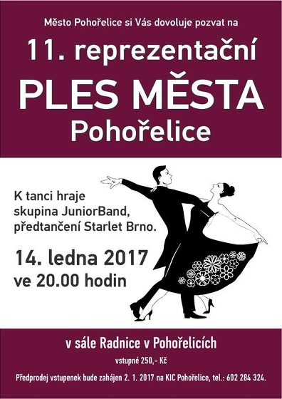 Plakát události  Reprezentační ples města Pohořelice