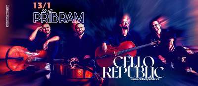 Plakát události Světoznámé kvarteto Cello Republic vystoupí v Příbrami