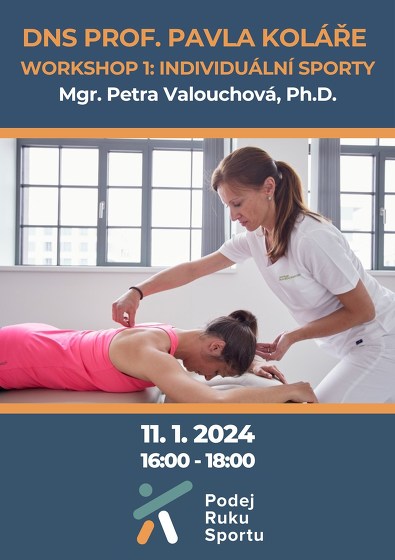Plakát události WORKSHOP 1: DNS prof. Koláře u mladých sportovců