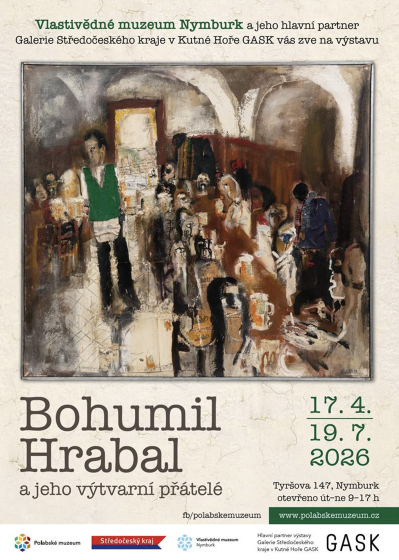 Plakát události Bohumil Hrabal a jeho výtvarní přátelé