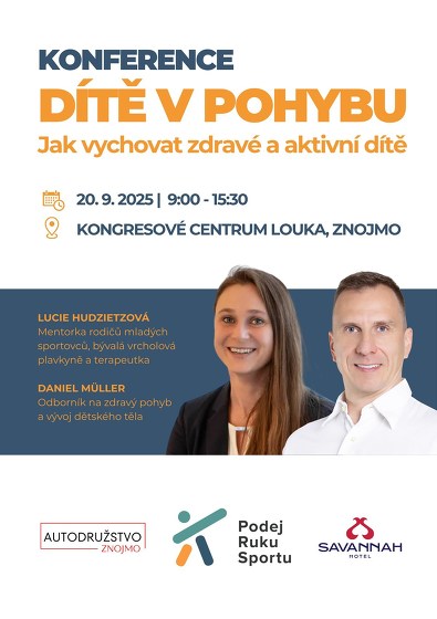 Plakát události Dítě v pohybu: Jak vychovat zdravé a aktivní dítě