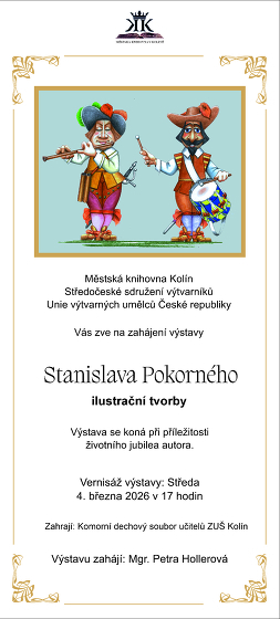 Plakát události Ilustrační tvorba, výstava prací S. Pokorného
