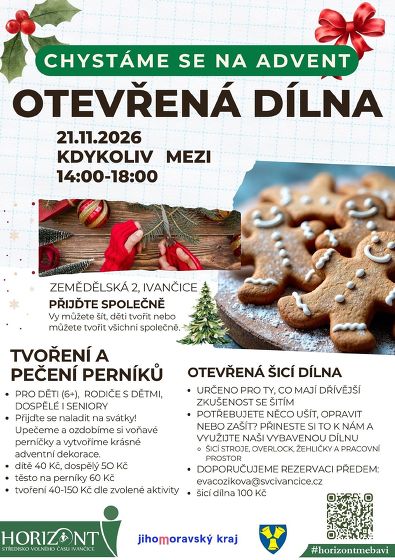 Plakát události Chystáme se na advent - otevřená dílna