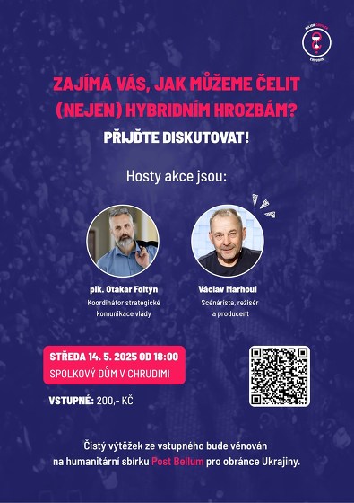 Plakát události Debata s Otakarem Foltýnem a Václavem Marhoulem