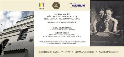 Plakát události Vernisáž výstav v kolínské synagoze