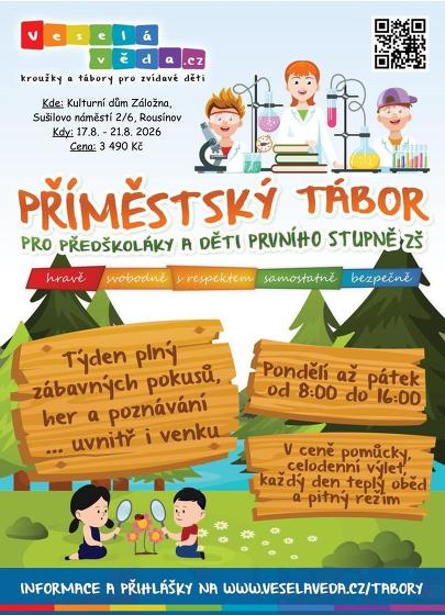 Plakát události Příměstský tábor Veselá věda