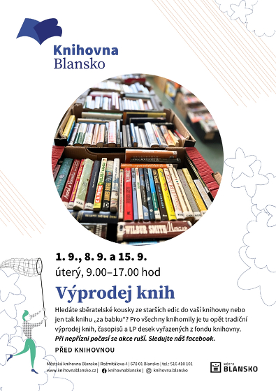 Plakát události Výprodej knih