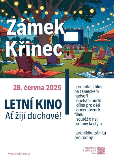 Plakát události Letní kino na zámku Křinec - Ať žijí duchové