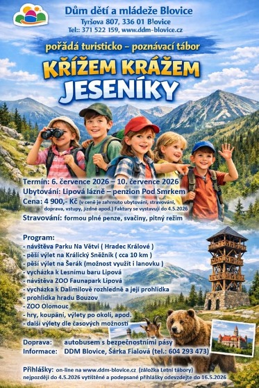Plakát události Křížem krážem Jeseníky
