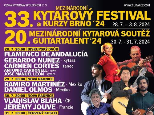 Plakát události 33. Mezinárodní kytarový festival a kurzy Brno´24