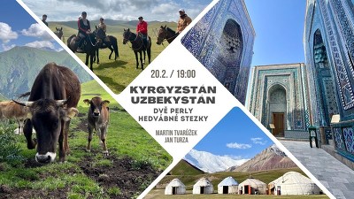 Plakát události Kyrgyzstán a Uzbekistán - dvě perly Hedvábné stezky
