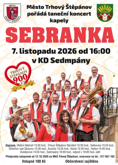 Plakát události Taneční koncert kapely Sebranka