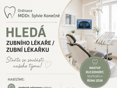 MDDr. Sylvie Konečná nabízí práci na pozici Zubní lékař/lékařka v obci Ivančice