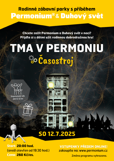 Plakát události Tma v Permoniu pro rodiny s dětmi