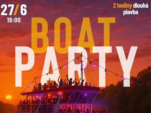 Plakát události Boat party x Brněnská přehrada