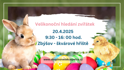 Plakát události Velikonoční hledání zvířátek