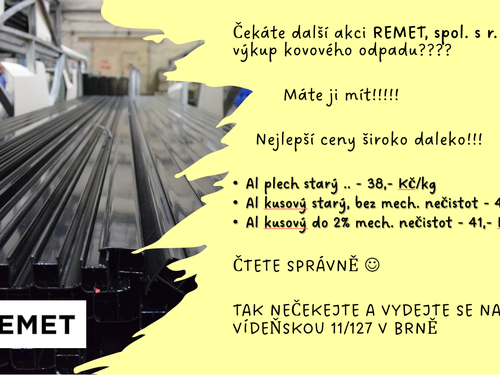 Výkup kovového odpadu  - nejlepší ceny REMET, Brno