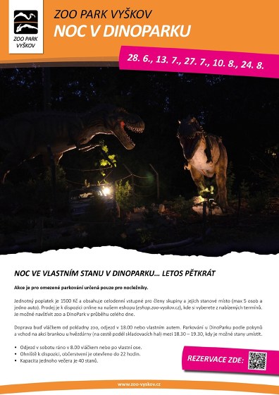 Plakát události Noc v DinoParku