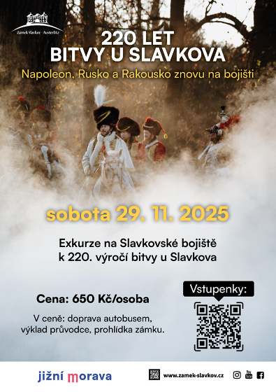 Plakát události Exkurze na Slavkovské bojiště k 220. výročí bitvy u Slavkova