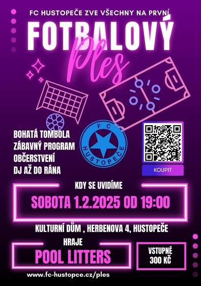 Plakát události 1. Fotbalový ples FC Hustopeče