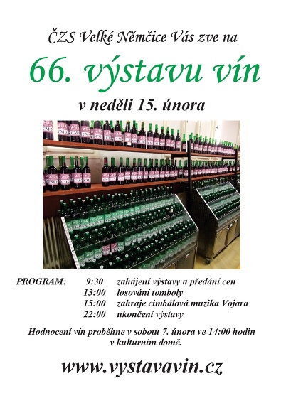 Plakát události 66. výstava vín Velké Němčice