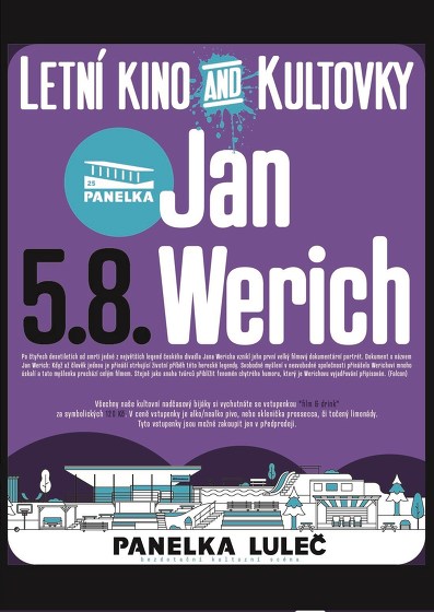 Plakát události LETNÍ KINO & KULTOVKY na Panelce: Jan Werich