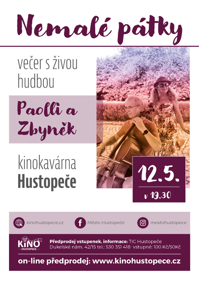Plakát události Nemalý pátek v kinokavárně - Paolli a Zbyněk
