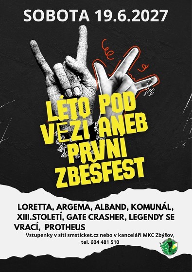 Plakát události Léto pod věží aneb první Zbéšfest
