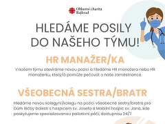Oblastní charita Rajhrad nabízí práci na pozici Všeobecná sestra/bratr do Domu léčby bolesti s hospicem sv. Josefa v obci Rajhrad