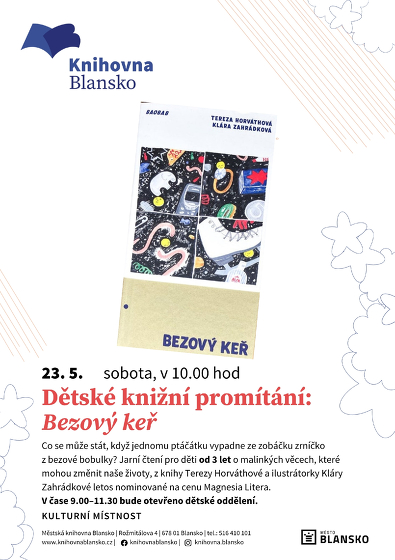 Plakát události Dětské knižní promítání: Bezový keř