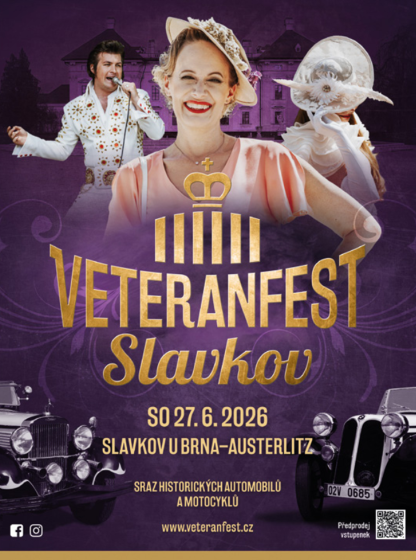 Plakát události Veteranfest Slavkov 2026