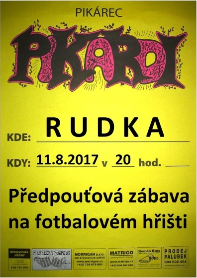 Plakát události Předpouťová zábava - Pikárec