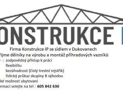 Konstrukce IP nabízí práci na pozici Montažní dělníķ v obci Dukovany
