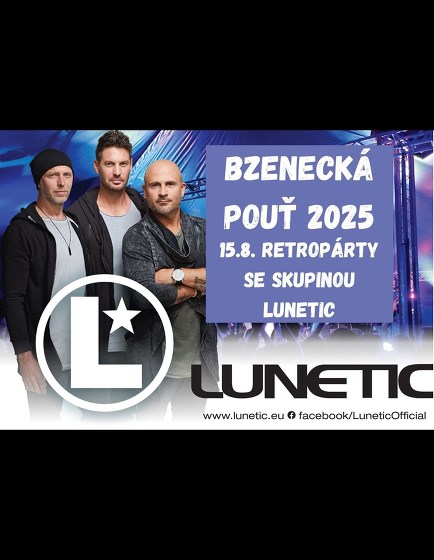 Plakát události Retropárty s koncertem skupiny Lunetic