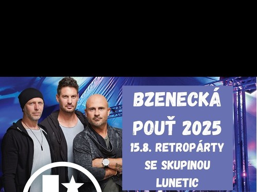 Plakát události Retropárty s koncertem skupiny Lunetic
