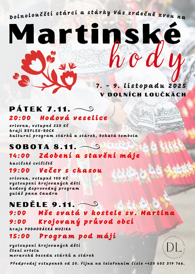 Plakát události Martinské hody v Dolních Loučkách