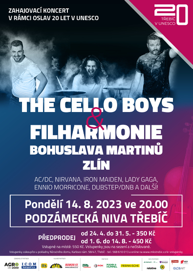 Plakát události The CELLO Boys a Filharmonie Bohuslava Martinů Zlín