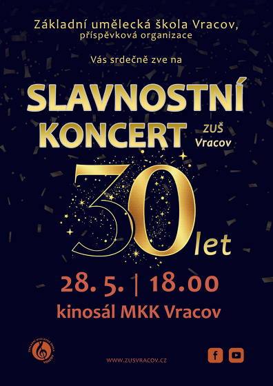 Plakát události Slavnostní koncert k 30. výročí založení školy