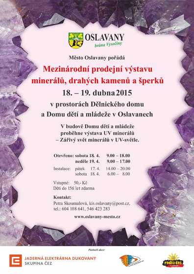 Plakát události Mezinárodní prodejní výstava minerálů