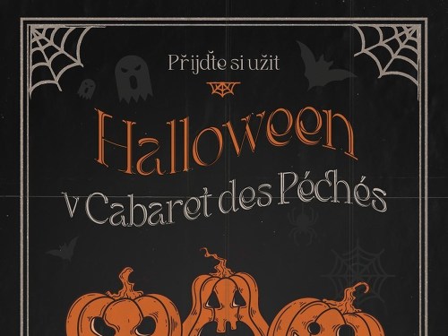 Plakát události Halloween v Cabaret des Péchés