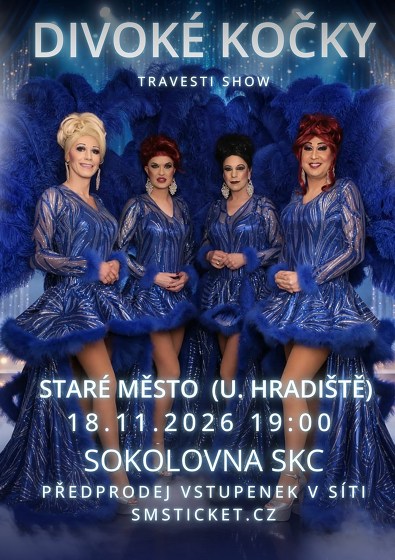Plakát události Travesti show Divoké kočky ve Staré Město