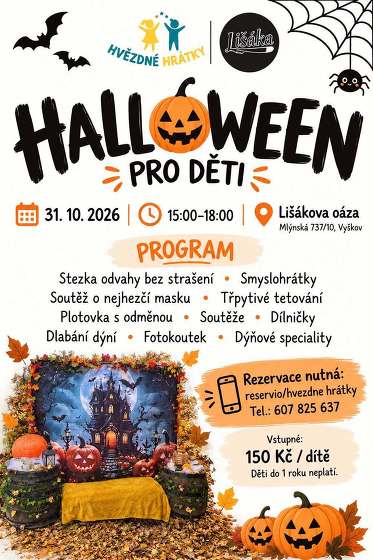 Plakát události Halloween pro děti
