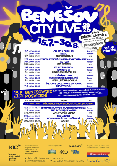 Plakát události Benešov City Live - Celest & Charles
