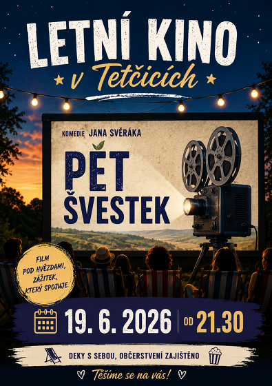 Plakát události Letní kino v Tetčicích