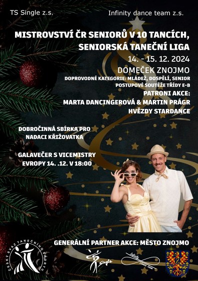 Plakát události Mistrovství ČR seniorů v 10T, seniorská taneční liga