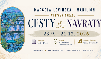 Plakát události Cesty & Návraty / nová výstava Marcely Levinské – Marilion