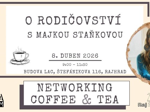 Plakát události Networking Coffee & Tea s Majkou Staňkovou